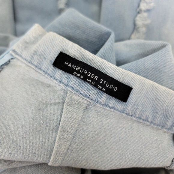 Hamburger Studio Womens M Light‎ Wash Denim High Waisted Bell Bottom Jeans - Picture 4 of 4